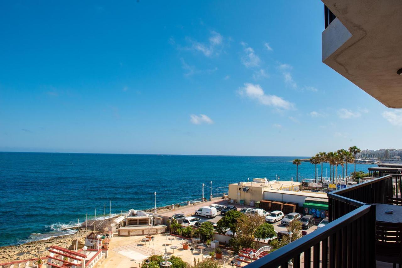 Islet Promenade Seafront 1 Bedroom Apartment With Sea View Balcony By Getawaysmalta San Pawl il-Baħar Kültér fotó
