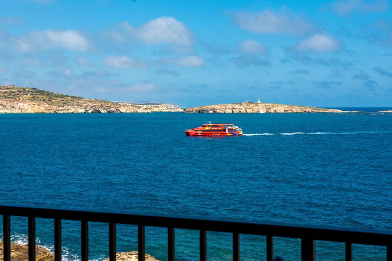 Islet Promenade Seafront 1 Bedroom Apartment With Sea View Balcony By Getawaysmalta San Pawl il-Baħar Kültér fotó