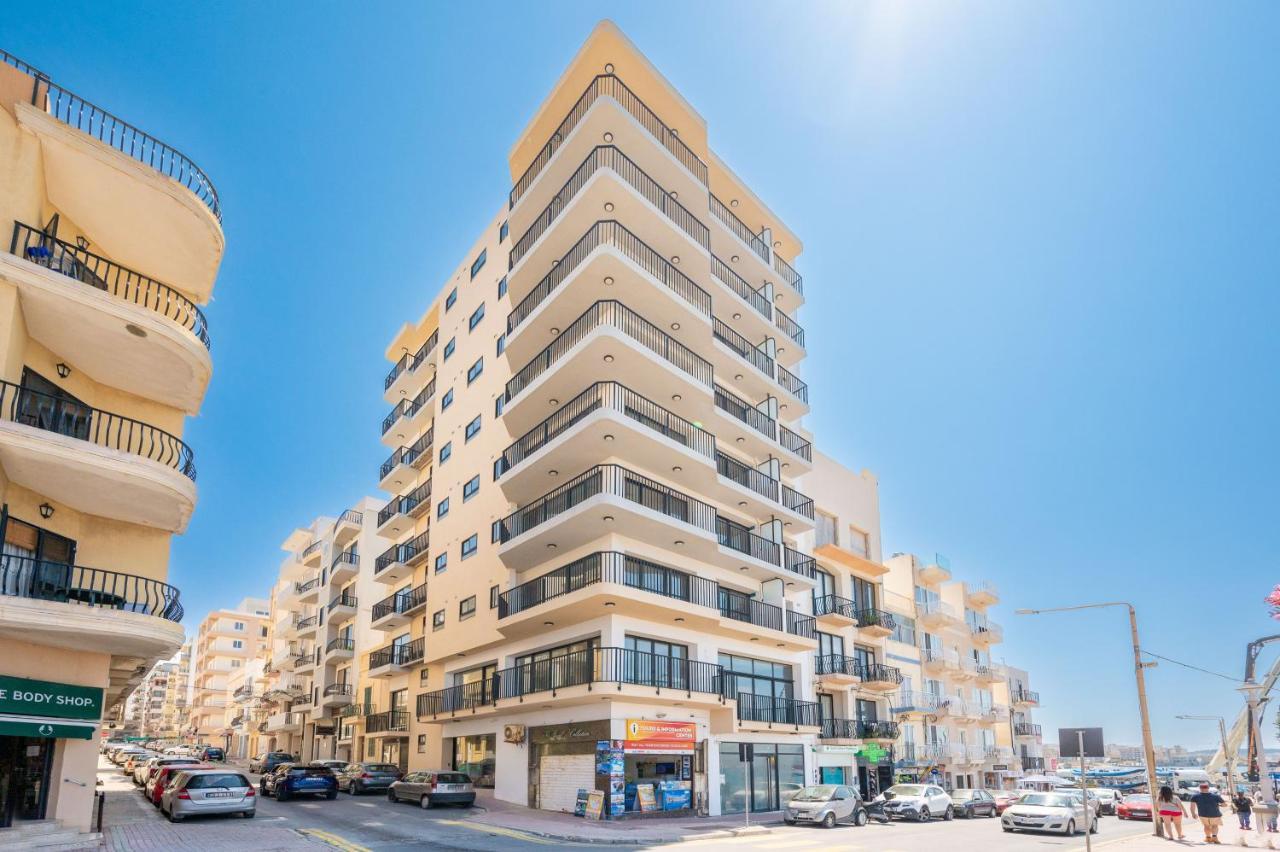 Islet Promenade Seafront 1 Bedroom Apartment With Sea View Balcony By Getawaysmalta San Pawl il-Baħar Kültér fotó