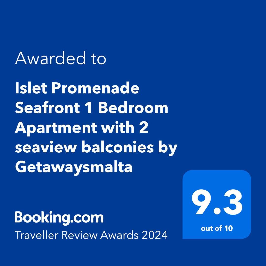 Islet Promenade Seafront 1 Bedroom Apartment With Sea View Balcony By Getawaysmalta San Pawl il-Baħar Kültér fotó